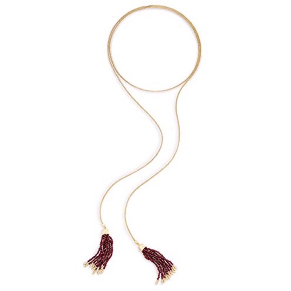 Kendra Scott Jewelry - Kendra Scott Annora Lariat Necklace in Red Garnet
